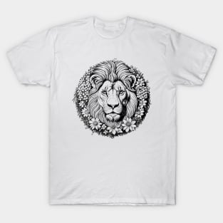 Lion Floral Majesty T-Shirt